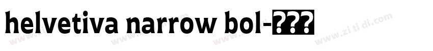 helvetiva narrow bol字体转换
